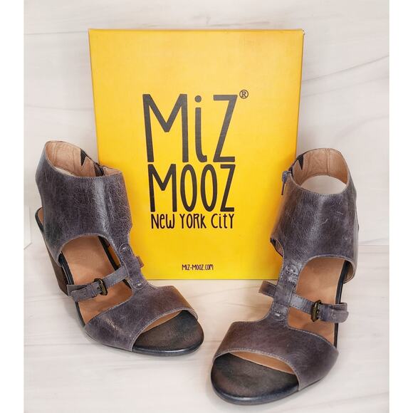 Miz Mooz Womens Melanie Sandal Heels Blue Gray, size 11 Reg. $160